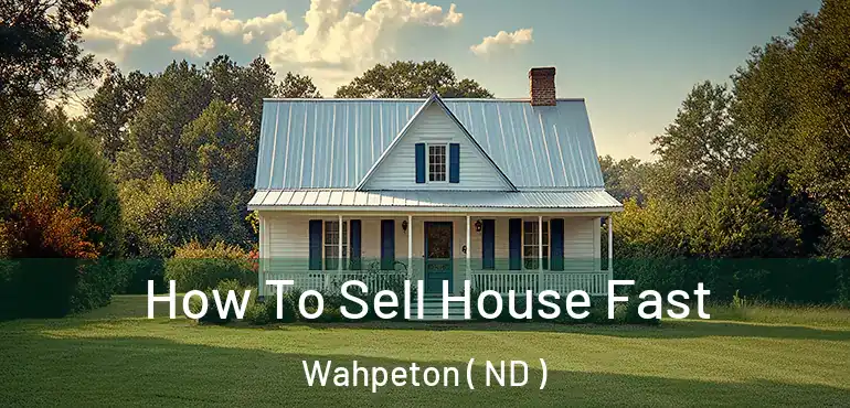  How To Sell House Fast Wahpeton ( ND )